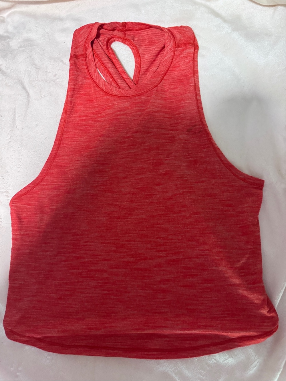 lululemon athletica Heathered Red High Neck Tank